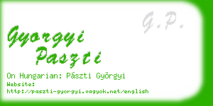 gyorgyi paszti business card