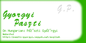 gyorgyi paszti business card